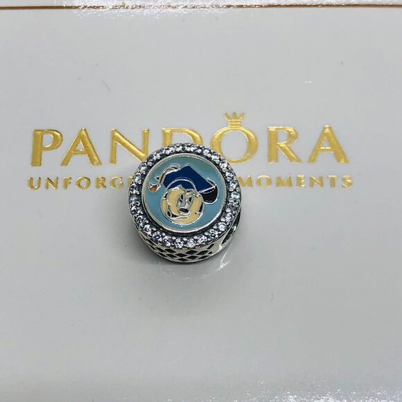 🌞📖Pandora Graduate Class of 2024 Bead Charm Mickey Mouse Charm - Picture 1 of 5